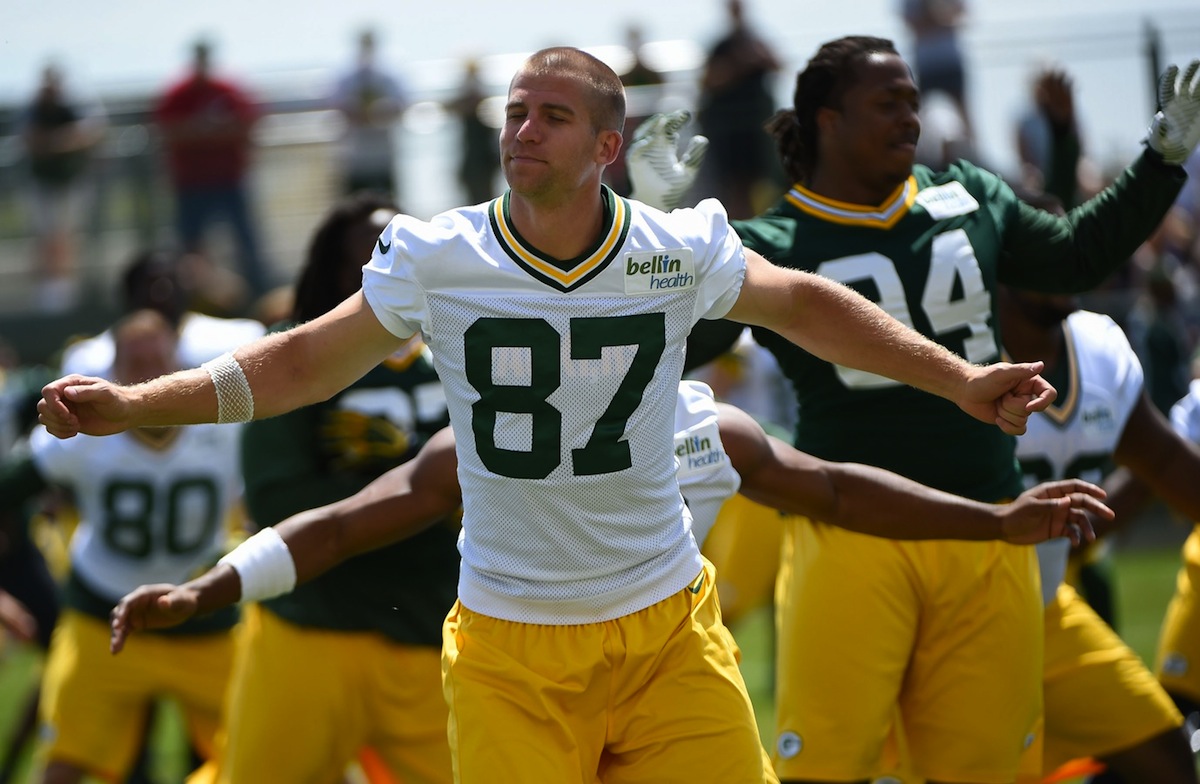 Green Bay Packers wide receiver Jordy Nelson by Benny Sieu—USA TODAY Sports.