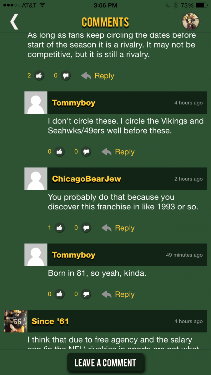 The comments section of an article