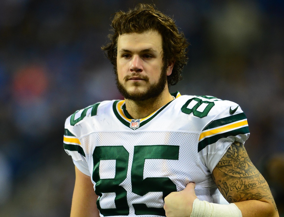 Green Bay Packers tight end Jake Stoneburner by Andrew Weber—USA TODAY Sports.