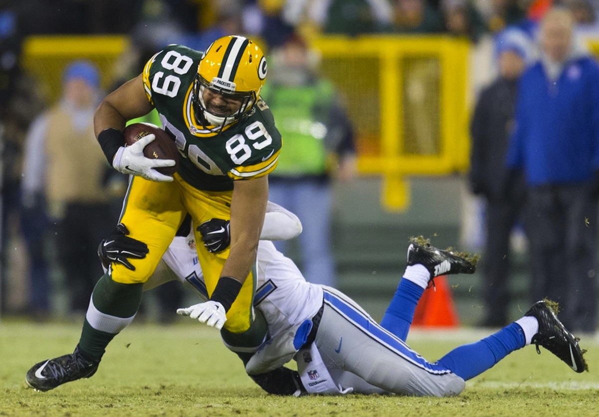 Green Bay Packers tight end Richard Rodgers by Jeff Hanisch—USA TODAY Sports.
