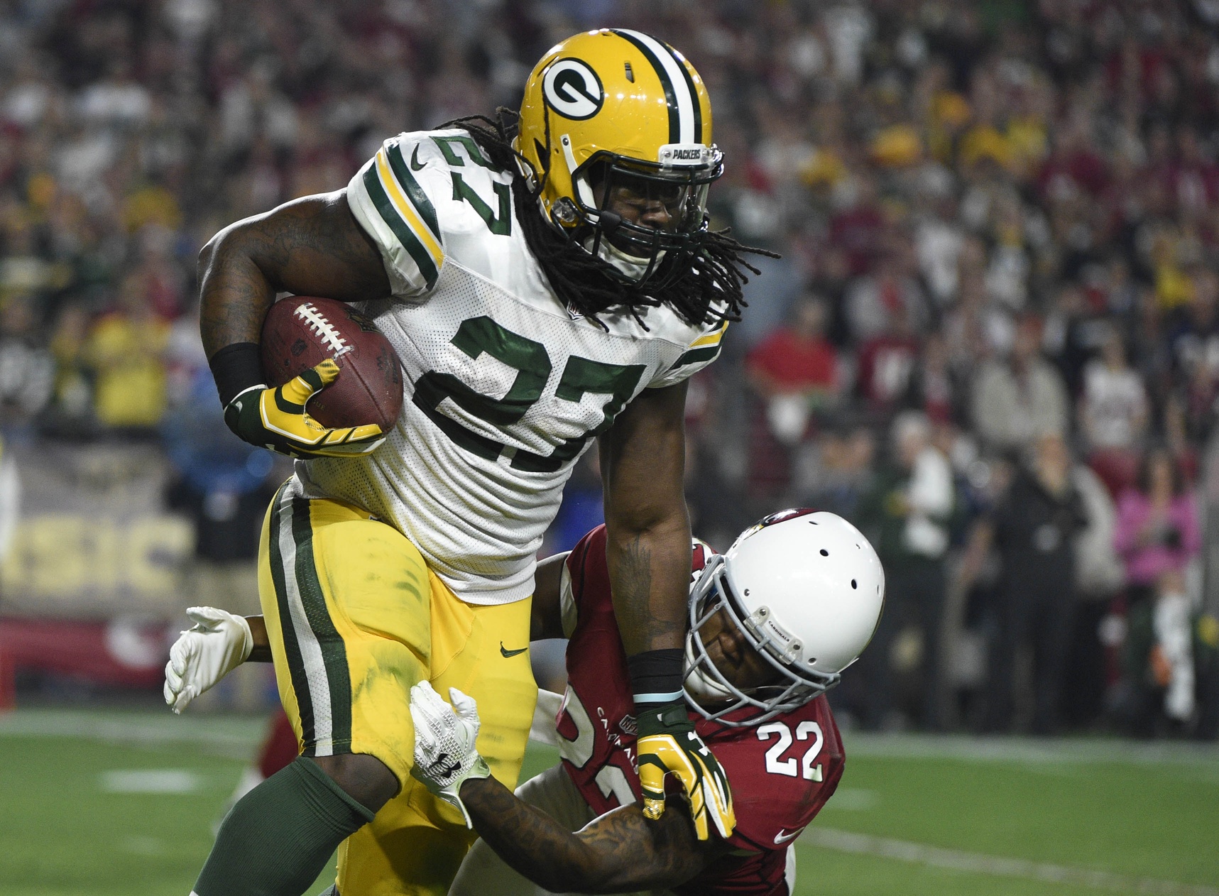 Packers rookie RB Eddie Lacy might have put on a few pounds in the offseason