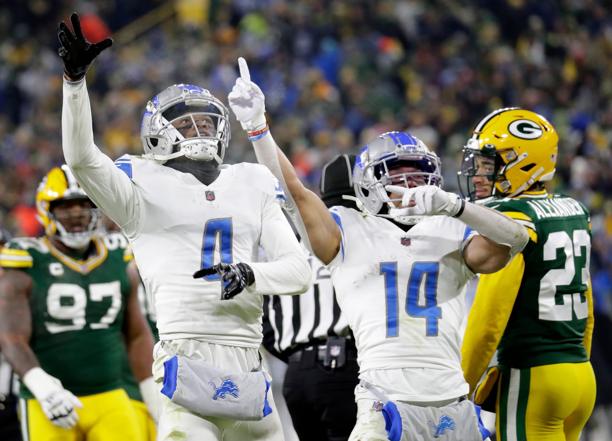 Detroit Lions 34 vs 20 Green Bay Packers summary, stats, score and