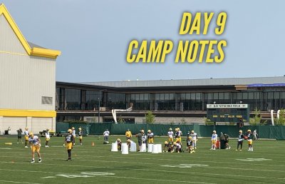 Day 9 Notes from Packers camp
