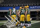Packers O-Line hanging out